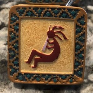 Kokopelli Kachina Southwestern Native American Shower Curtain Hooks set of 12
